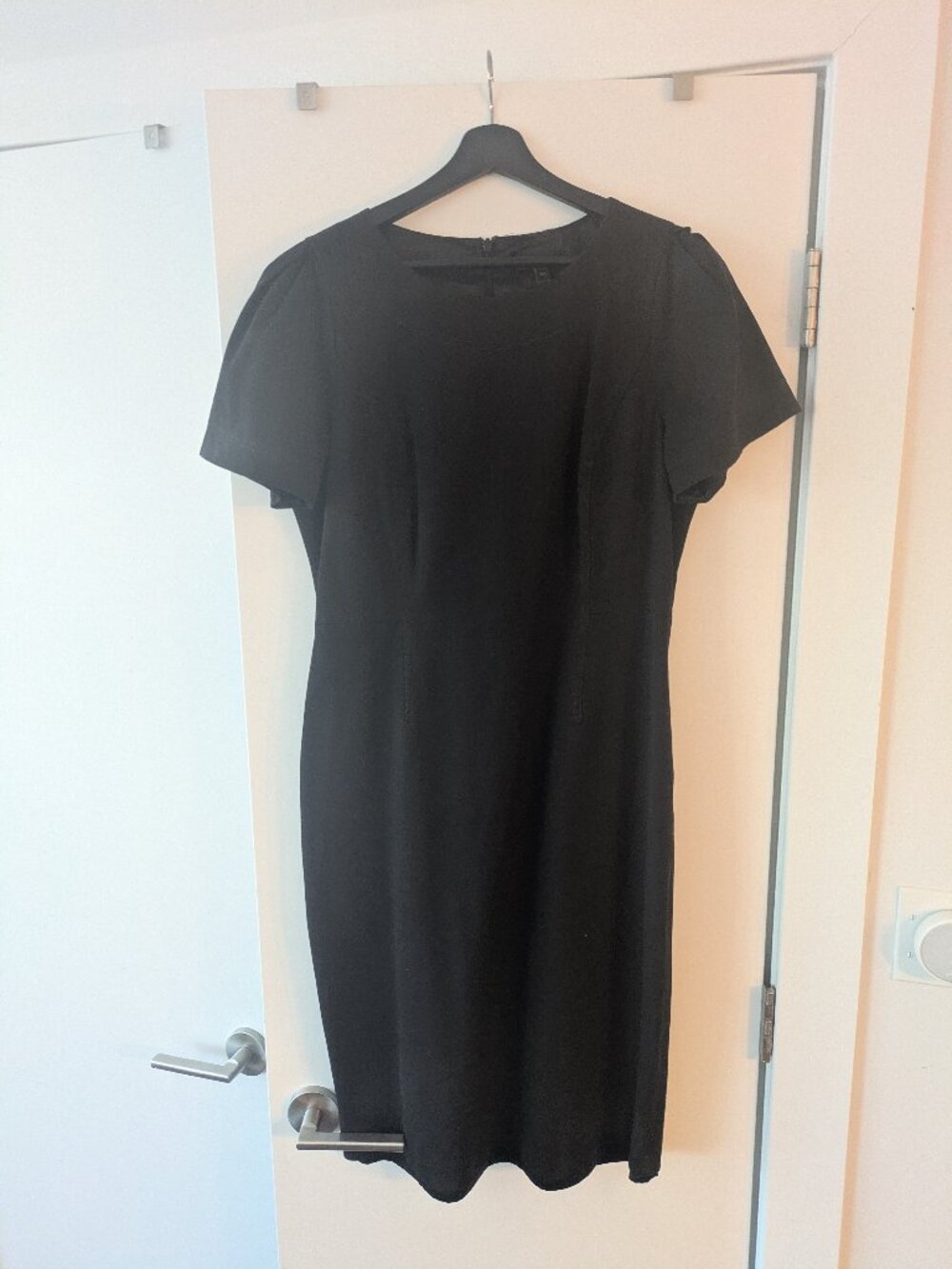 JCrew Short-Sleeve Black Sheath Dress 14T